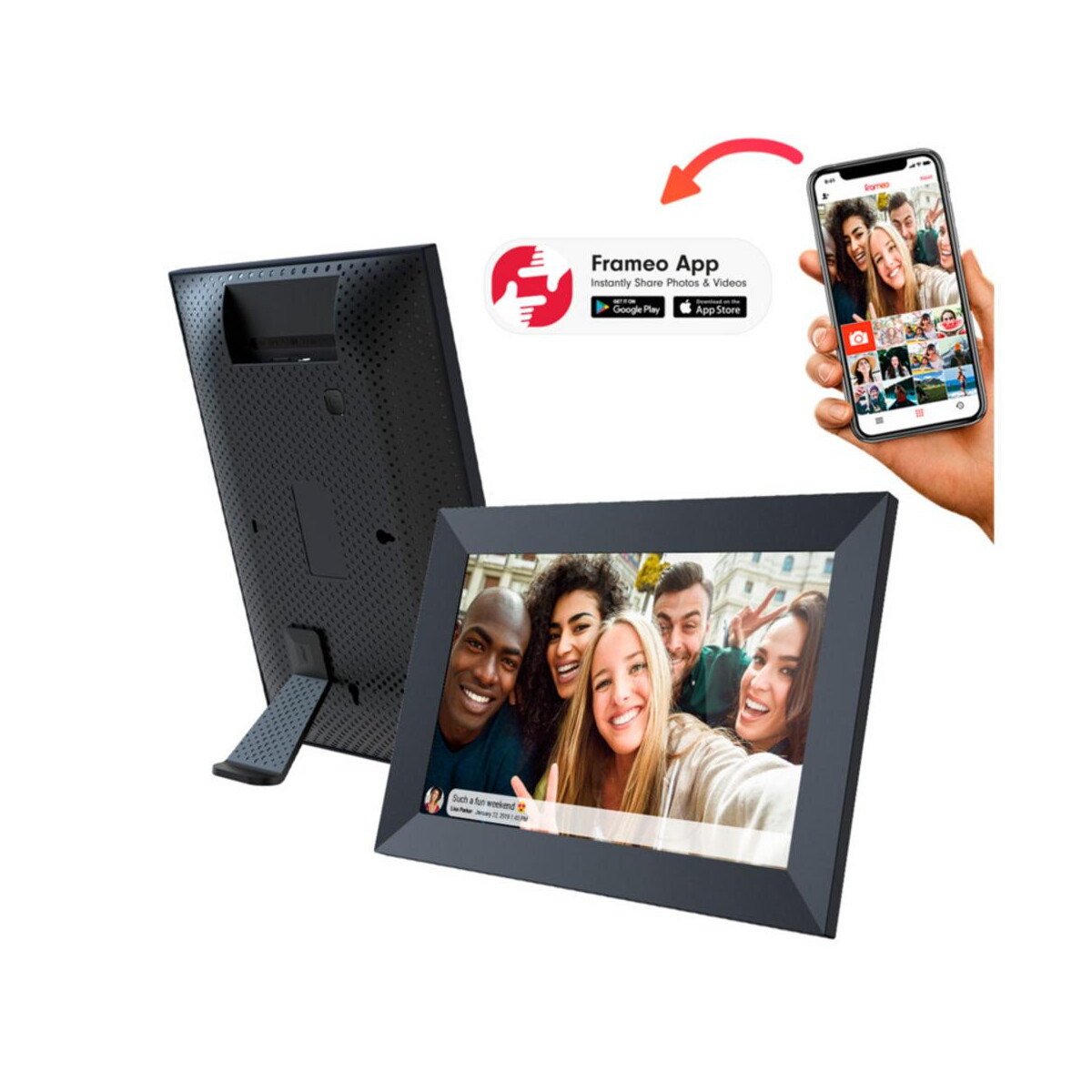 Prixton Prado Frameo cyfrowa ramka Wi-Fi na zdjęcia 10 cali – czarna 2pa13090 Prixton Prado Frameo cyfrowa ramka Wi-Fi na zdjęcia 10 cali - czarna