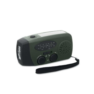 Przenośne radio z latarką LED ONDA - ciemnozielone