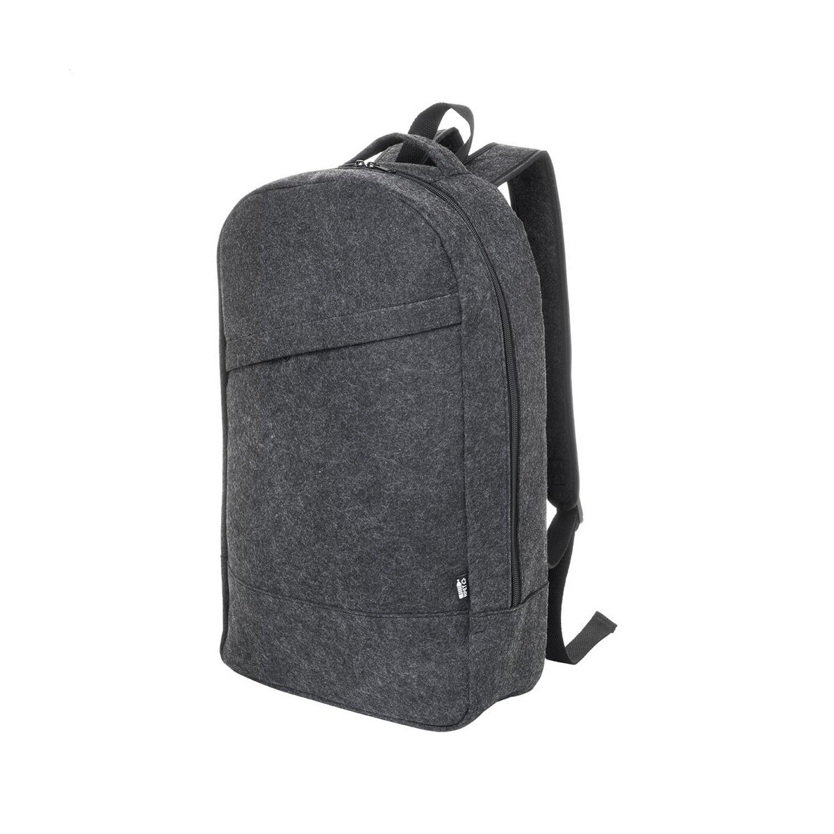 Refelt Back Plecak z filcu RPET – ciemnoszary AP800570-80 Refelt Back Plecak z filcu RPET - ciemnoszary
