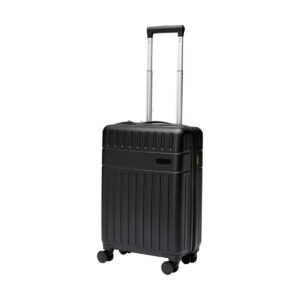 Rover twarda walizka na kółkach z tworzyw sztucznych pochodzących z recyklingu z certyfikatem GRS o wysokości 51 cm i pojemno - czarna