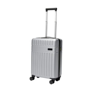Rover twarda walizka na kółkach z tworzyw sztucznych pochodzących z recyklingu z certyfikatem GRS o wysokości 51 cm i pojemno - szara