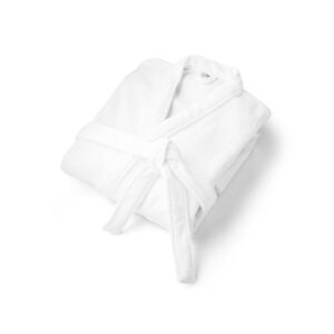 RUFFALO. Szlafrok (350 g/m²) wykonany z bawełny (82%) i bawełny z recyklingu (18%) - Biały
