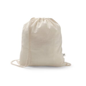 SALAMANCA. Torba na plecak wykonana w recyklingowanej bawełny (70%) i w poliestru (30% rPET) (150 g/m²) - Jasna naturalna