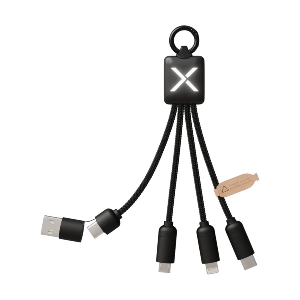 SCX.design C13 kabel do ładowania 5 w 1 o mocy 20 W – czarny 2px18190 SCX.design C13 kabel do ładowania 5 w 1 o mocy 20 W - czarny