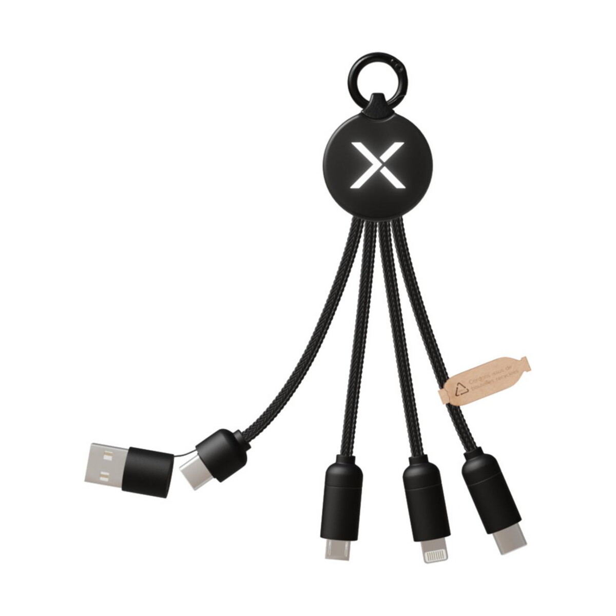 SCX.design C14 kabel do ładowania 5 w 1 o mocy 20 W – czarny 2px17990 SCX.design C14 kabel do ładowania 5 w 1 o mocy 20 W - czarny