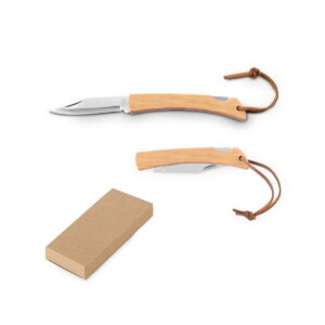 RANGER. Brzytwa z ostrzem ze stali nierdzewnej i bambusową rączką 94367_set