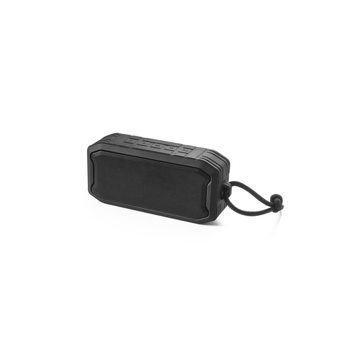SHEERAN. Przenośny głośnik 10 W z IPX7 i 9-godzinną żywotnością baterii na 100% rABS – czarny 97140_103 SHEERAN. Przenośny głośnik 10 W z IPX7 i 9-godzinną żywotnością baterii na 100% rABS - czarny