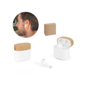 COBAIN. Słuchawki bezprzewodowe z 5-godzinnym czasem pracy wykonane w przetworzonego ABS (100% rABS) i bambusa 97193_set