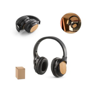 GOULD. Składane słuchawki bezprzewodowe z baterią o żywotności 5 godzin z bambusa i ABS 97126_set