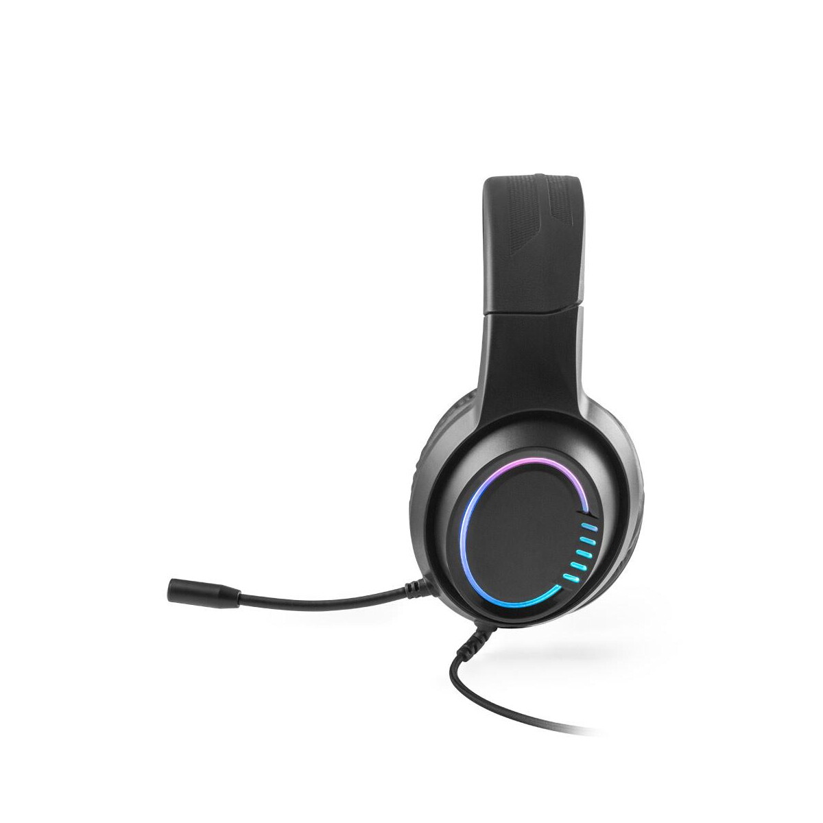 Słuchawki z logo – thorne headset rgb. słuchawki abs z 2-metrowym kablem, mikrofonem i diodami led rgb 97135_103-c Thorne Headset RGB. Słuchawki ABS z 2-metrowym kablem, mikrofonem i diodami LED RGB 97135_103-c