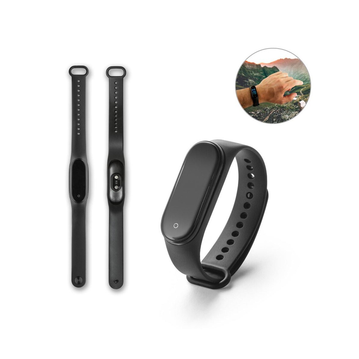 Smartwatch z logo – calatrava. inteligentna bransoletka sportowa z 3-dniową żywotnością baterii z abs i tpu 97130_set CALATRAVA. Inteligentna bransoletka sportowa z 3-dniową żywotnością baterii z ABS i TPU 97130_set