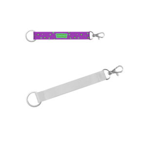 CRAWLEY. Krótka smycz poliestrowa do nadruku sublimacyjnego ze standardowym kółkiem i karabińczykiem 94420_set