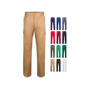 VL MABON. Spodnie diagonalne z wieloma kieszeniami (190 g/m²), bawełna (20%) i poliester (80%) 36116_set