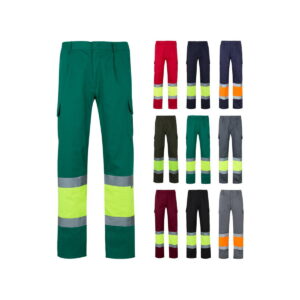 VL POSEIDON LARGE. Dwukolorowe spodnie diagonalne z wieloma kieszeniami (210 g/m²), z bawełny (20%) i poliestru (80%) 36056_set