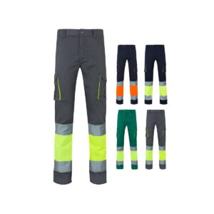 VL ZEUS. Dwukolorowe, elastyczne spodnie z wieloma kieszeniami (240 g/m²), z bawełny (46%), EME (38%) i poliestru (16%) 36087_set