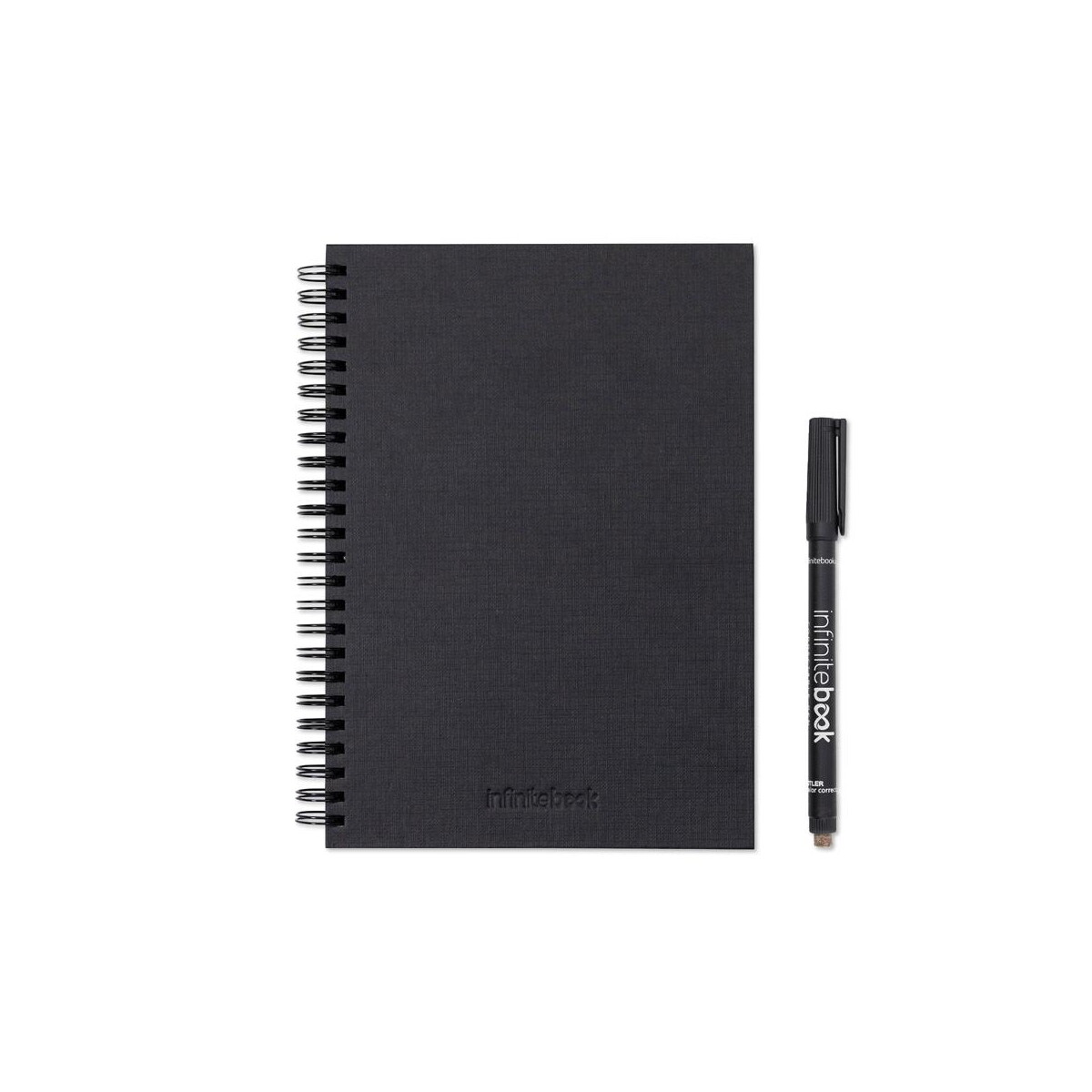 STARTER KIT INFINITEBOOK A5 PLANNER TEXTURE. Zestaw zawierający „Infinitebook” w twardej oprawie, 1 zestaw do czyszczenia, 1 marker i 1 uchwyt na długopis – Czarny 33210_103 STARTER KIT INFINITEBOOK A5 PLANNER TEXTURE. Zestaw zawierający „Infinitebook” w twardej oprawie, 1 zestaw do czyszczenia, 1 marker i 1 uchwyt na długopis - Czarny