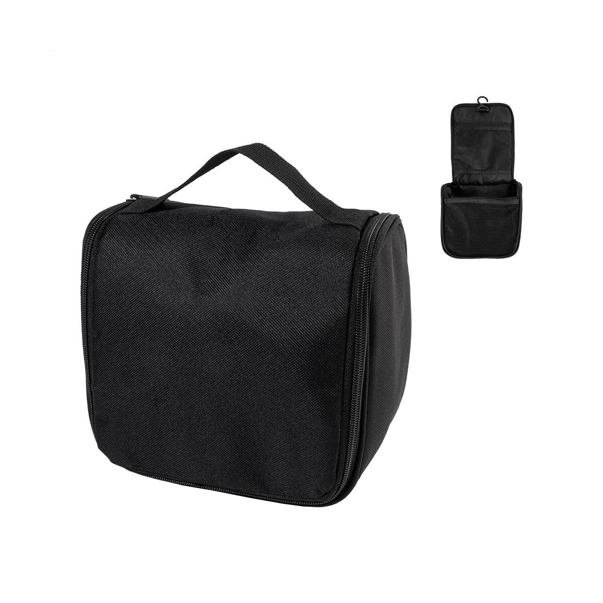 Susity wisząca kosmetyczka RPET – czarna AP800246-10 Susity wisząca kosmetyczka RPET - czarna