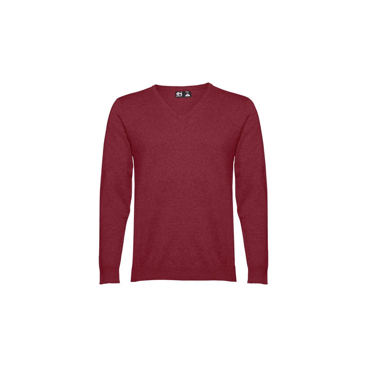 Swetry z logo – thc milan. męski sweter v-neck z bawełny i poliamidu 30149_115-a THC MILAN. Męski sweter V-neck z bawełny i poliamidu 30149_115-a