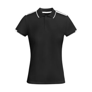 Tamil sportowa koszulka damska polo z krótkim rękawem - czarna/biała