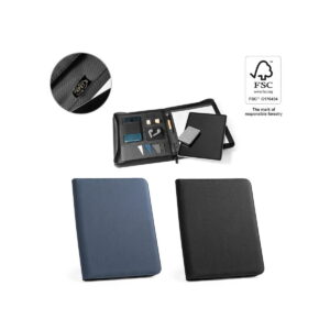 EMERGE FOLDER. Teczka A4 poliestru pochodzącego (100% rPET) 300D z zamkiem błyskawicznym 93579_set