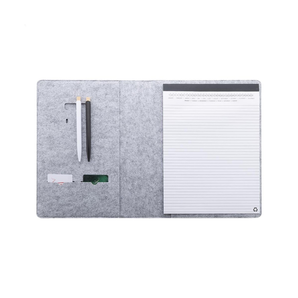Teczki z logo – refelt meet a4 teczka na dokumenty z filcu rpet AP808272-77__FC1 Refelt Meet A4 Teczka na dokumenty z filcu RPET AP808272-77__FC1