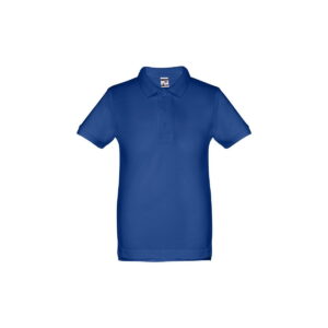 THC ADAM KIDS. Bawełniana koszulka polo z krótkim rękawem dla dzieci (unisex) - Szafirowa