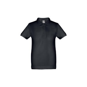 THC ADAM KIDS II. Bawełniana koszulka polo z krótkim rękawem dla dzieci (unisex) - Ciemny granat