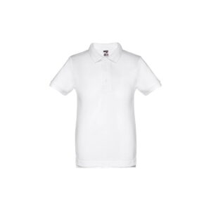 THC ADAM KIDS WH. Koszulka polo z krótkim rękawem dla dzieci (unisex). Kolor biały - Biała