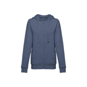 THC AMSTERDAM WOMEN II. Bluza damska z bawełny i poliestru - Niebieska melanż