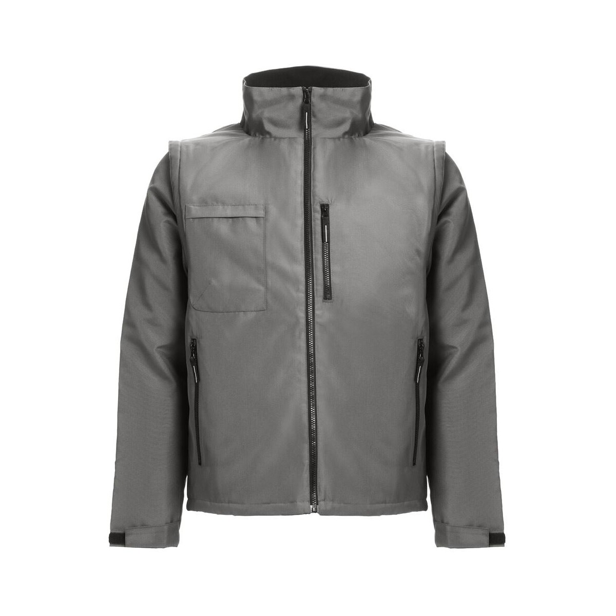 THC ASTANA. Wyściełana kurtka poliestrowa (unisex) – Szara 30251_113 THC ASTANA. Wyściełana kurtka poliestrowa (unisex) - Szara