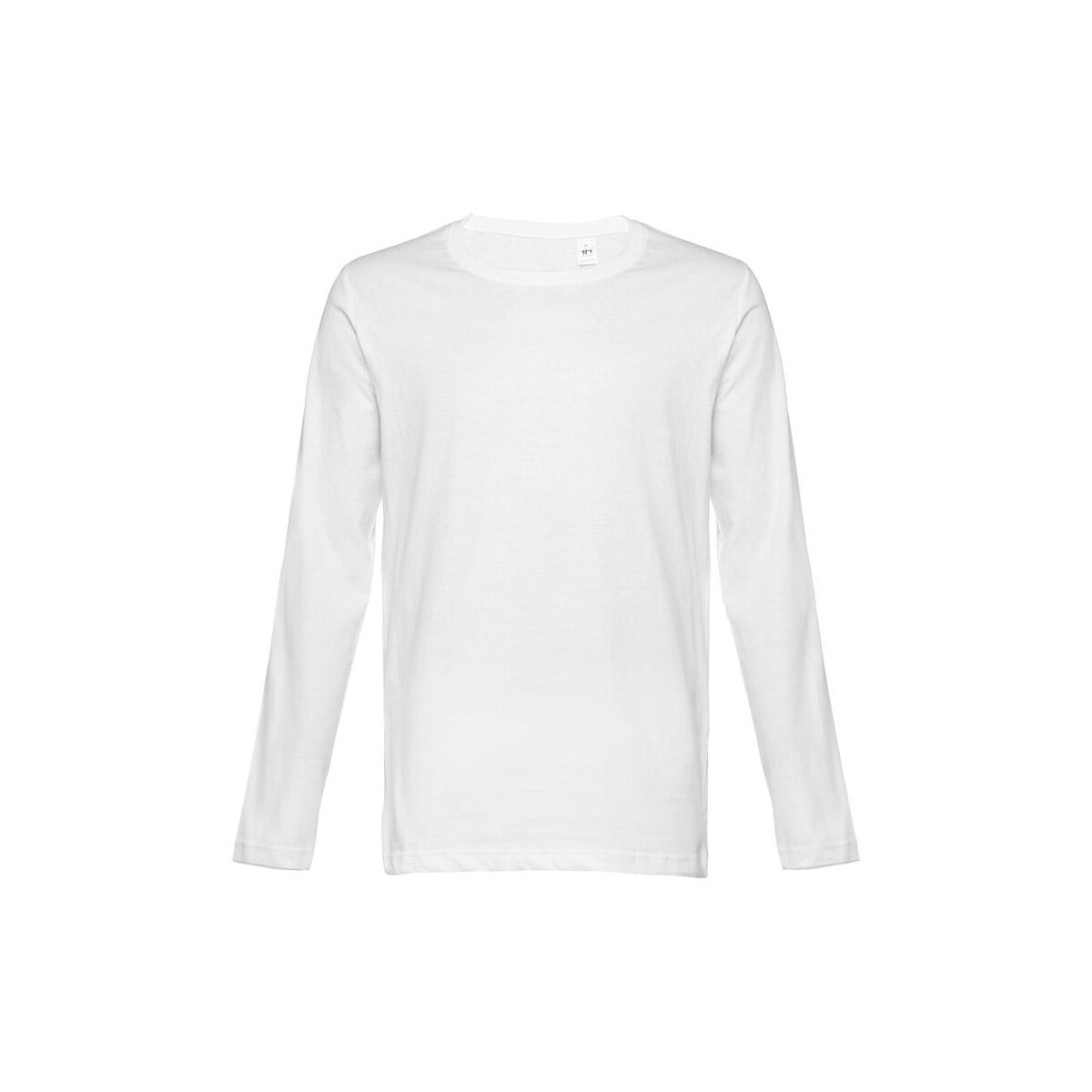 THC BUCHAREST WH. Męski bawełniany T-shirt z długim rękawem – Biały 30123_106 THC BUCHAREST WH. Męski bawełniany T-shirt z długim rękawem - Biały