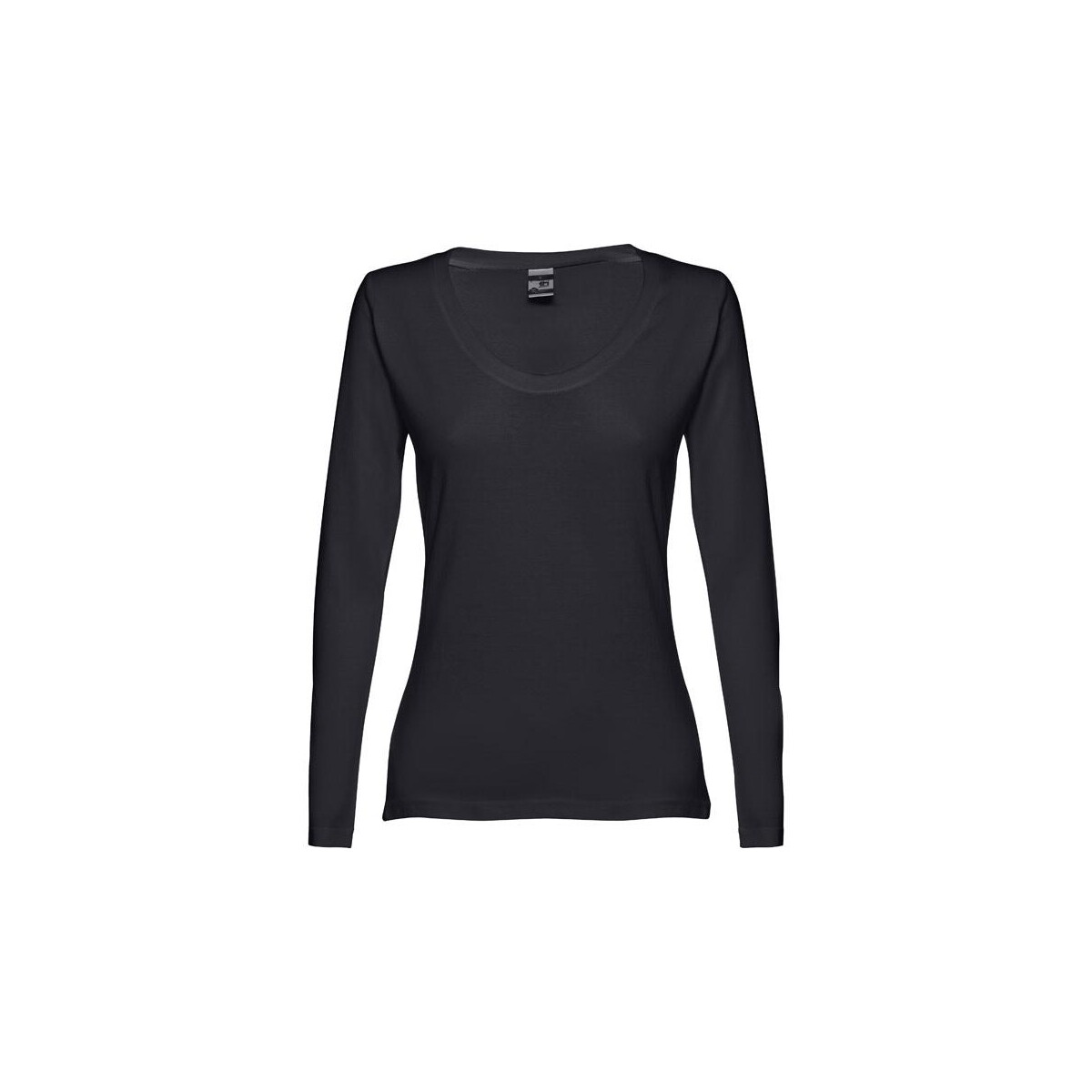THC BUCHAREST WOMEN II. Bawełniany T-shirt damski z długim rękawem taliowany – Czarny 11166_103-a THC BUCHAREST WOMEN II. Bawełniany T-shirt damski z długim rękawem taliowany - Czarny