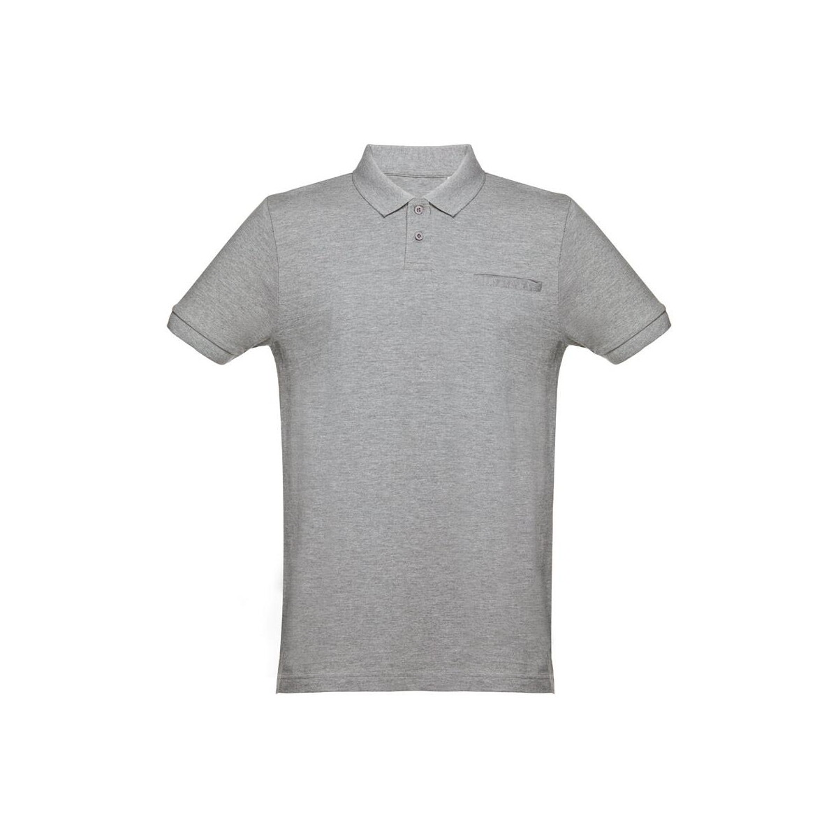 THC DHAKA. Męski polo t-shirt – Jasnoszary melanż 30208_183 THC DHAKA. Męski polo t-shirt - Jasnoszary melanż