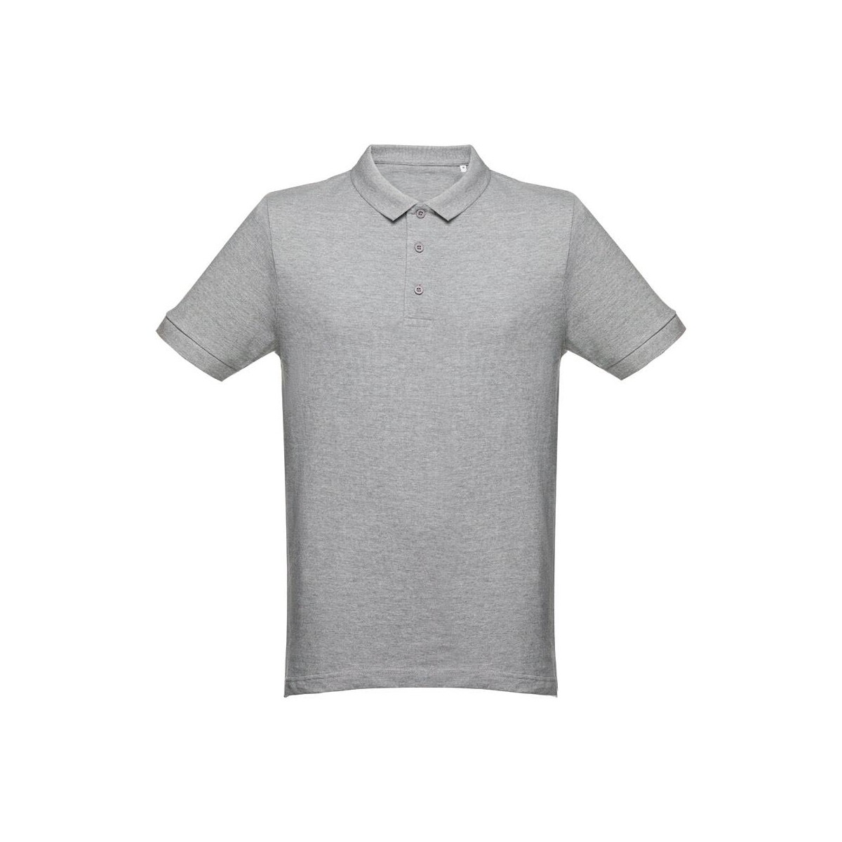 THC MONACO. Męski polo t-shirt – Jasnoszary melanż 30188_183 THC MONACO. Męski polo t-shirt - Jasnoszary melanż
