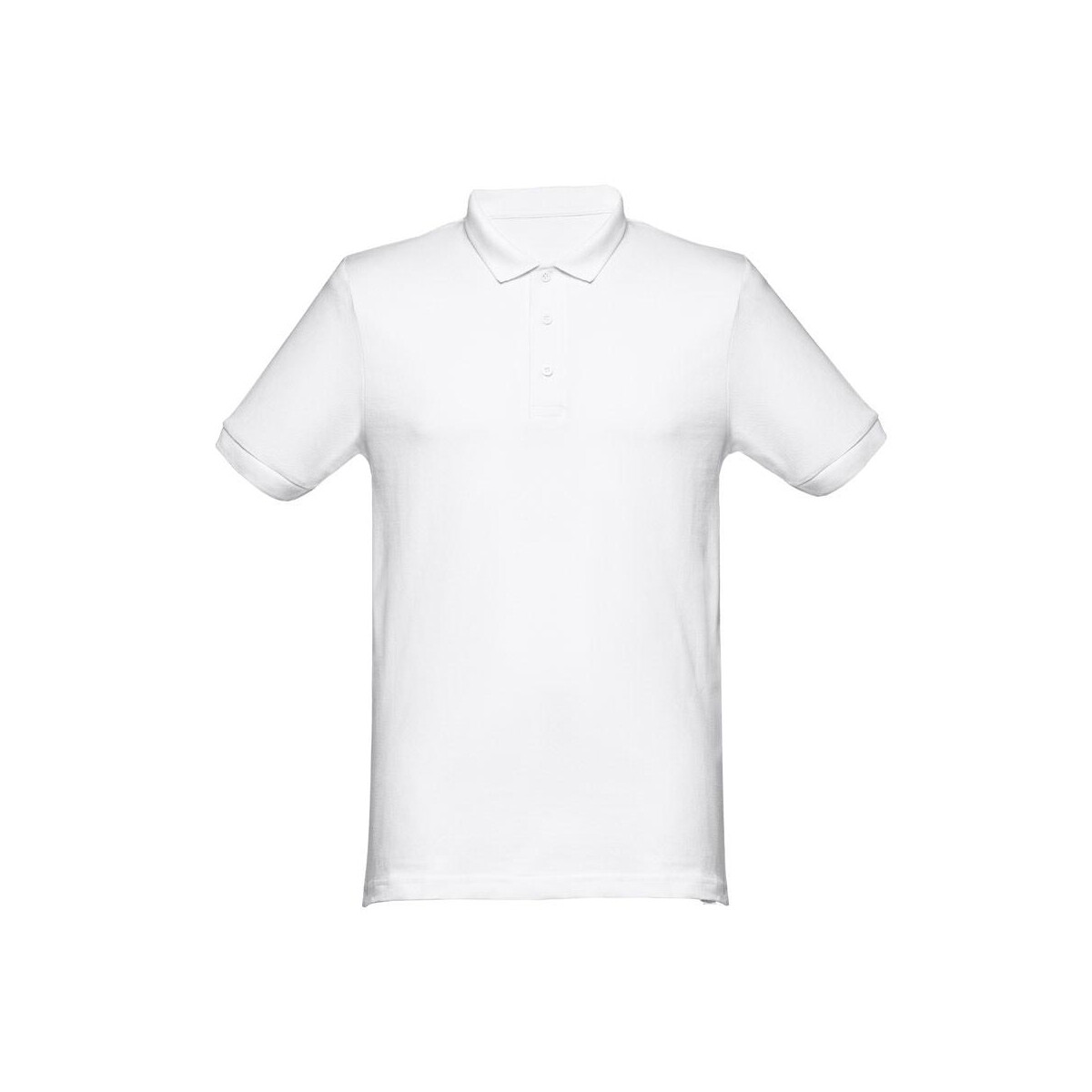 THC MONACO WH. Męska koszulka polo z krótkim rękawem z bawełny zgrzebnej – Biały 30187_106 THC MONACO WH. Męska koszulka polo z krótkim rękawem z bawełny zgrzebnej - Biały