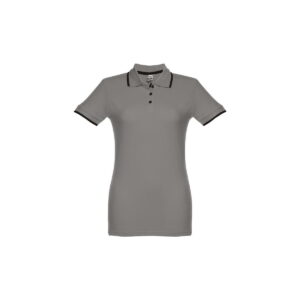 THC ROME WOMEN. Damski slim fit polo t-shirt - Szary