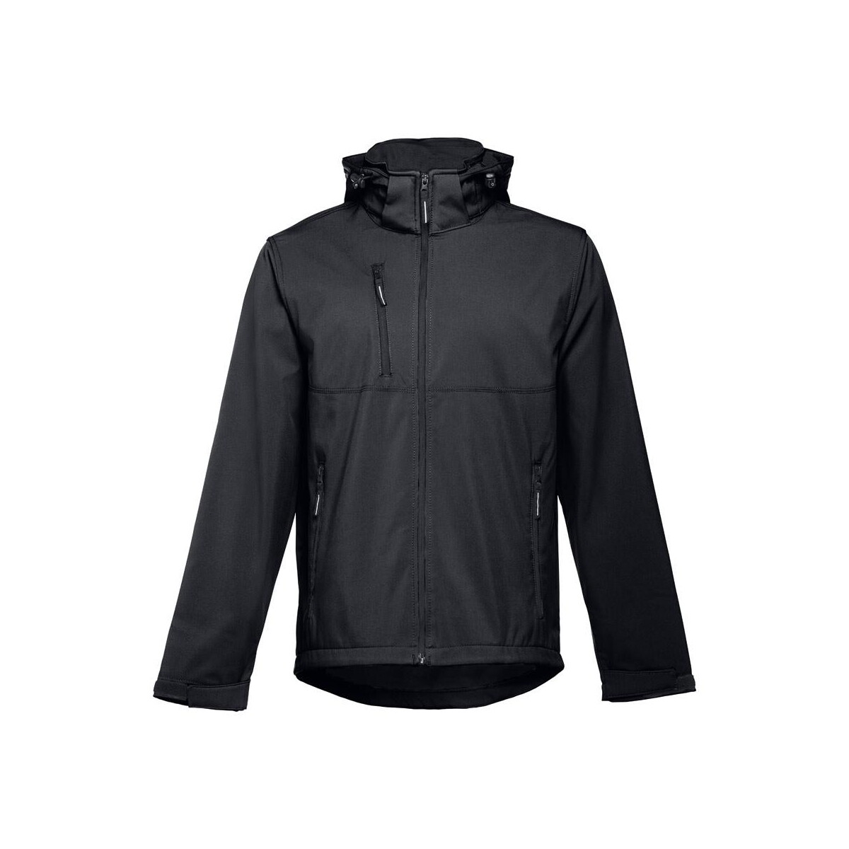 THC ZAGREB. Męska kurtka softshell z poliestru i elastanu – Czarna 30180_103 THC ZAGREB. Męska kurtka softshell z poliestru i elastanu - Czarna
