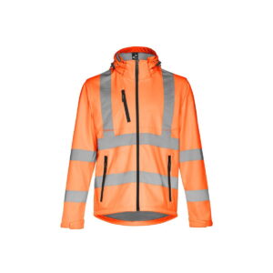 THC ZAGREB WORK. Kurtka softshell o wysokiej widoczności (unisex) - Fluorescencyjny pomarańczowy