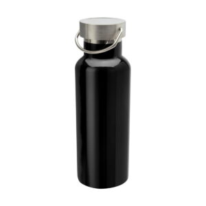 Thor butelka na wodę o pojemności 500 ml wykonana ze stali nierdzewnej z certyfikatem RCS - czarna