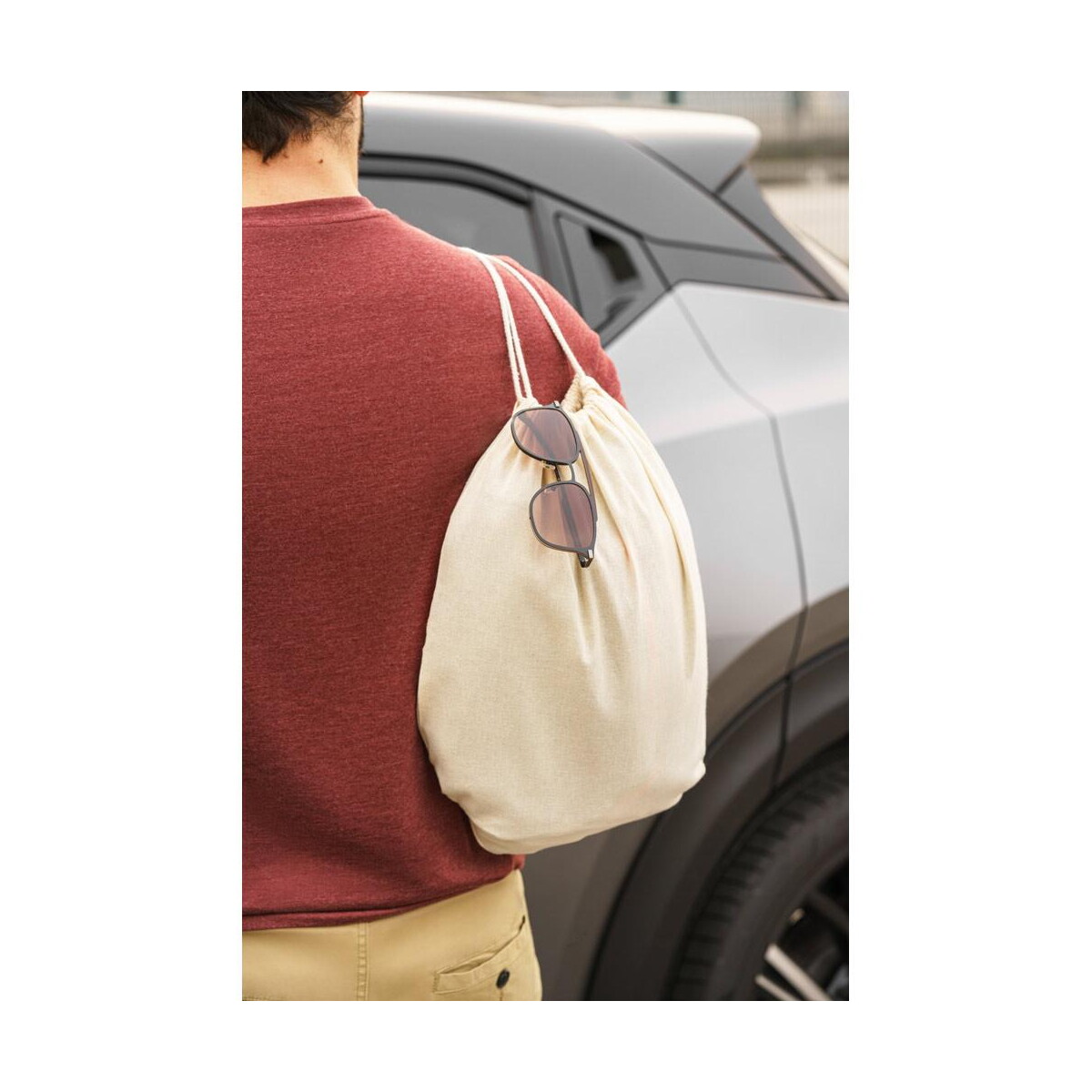 Torby bawełniane z logo – dahab. torba na plecak wykonana w 100% z bawełny (140 g/m²) 92398_amb DAHAB. Torba na plecak wykonana w 100% z bawełny (140 g/m²) 92398_amb