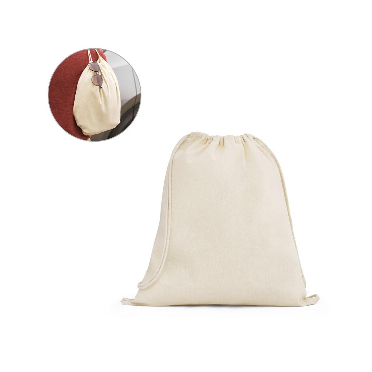 Torby bawełniane z logo – dahab. torba na plecak wykonana w 100% z bawełny (140 g/m²) 92398_set DAHAB. Torba na plecak wykonana w 100% z bawełny (140 g/m²) 92398_set