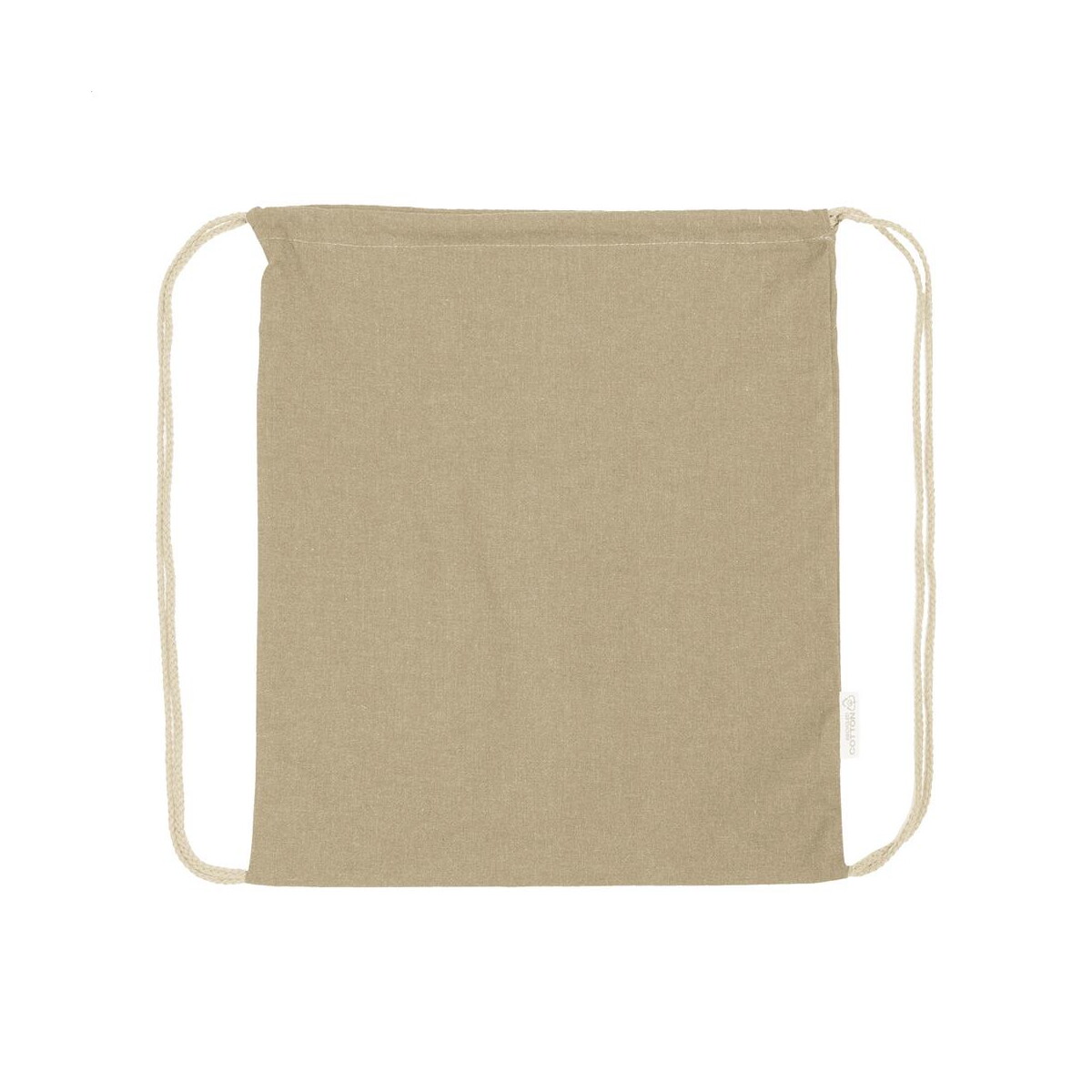 Torby bawełniane z logo – dropex worek ze sznurkami z bawełny z recyklingu AP800186-00__C Dropex worek ze sznurkami z bawełny z recyklingu AP800186-00__C