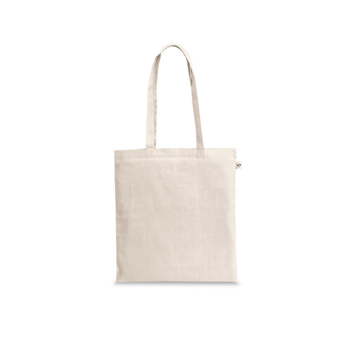 Torby bawełniane z logo – giza. torba z bawełny pochodzącej w 100% z recyklingu (140 g/m²) 92369_150 GIZA. Torba z bawełny pochodzącej w 100% z recyklingu (140 g/m²) 92369_150