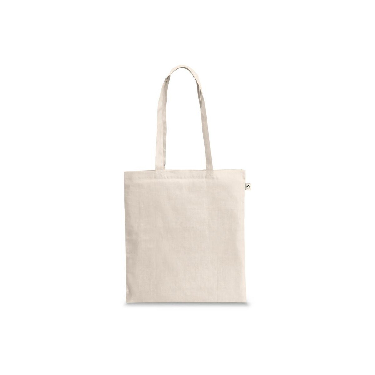 Torby bawełniane z logo – giza. torba z bawełny pochodzącej w 100% z recyklingu (140 g/m²) 92369_set GIZA. Torba z bawełny pochodzącej w 100% z recyklingu (140 g/m²) 92369_set