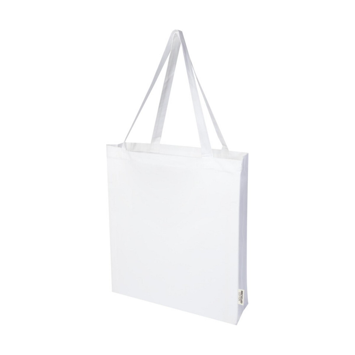 Torby bawełniane z logo – madras torba na zakupy z bawełny z recyklingu z certyfikatem grs 140 g/m² z dnem 12073301 Madras torba na zakupy z bawełny z recyklingu z certyfikatem GRS 140 g/m² z dnem 12073301