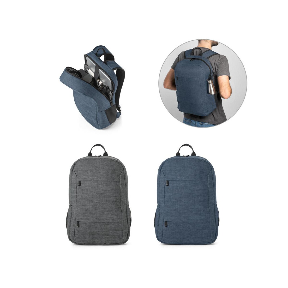 Torby na laptopa z logo – business. plecak na laptopa 300d 100% rpet 92098_set BUSINESS. Plecak na laptopa 300D 100% rPET 92098_set