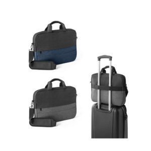GENOA. Wyściełana torba na laptopa z recyklingowanego poliestru 600D o wysokiej gęstości 15” 92086_set