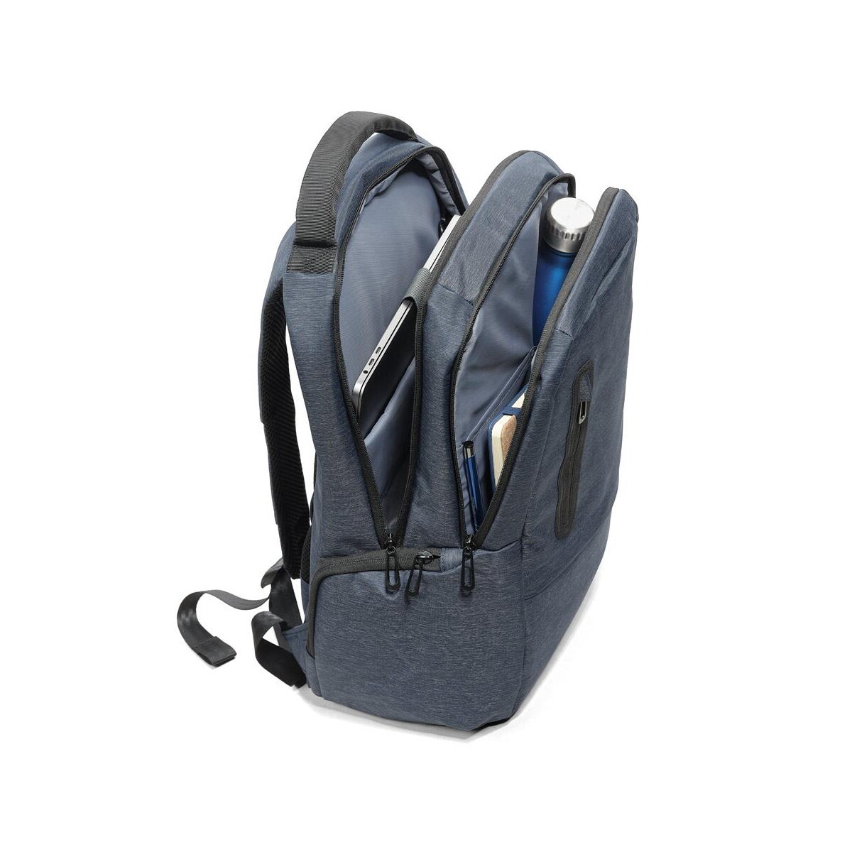 Torby na laptopa z logo – re-boston. wodoodporny plecak na laptopa z nylonu z recyklingu 2tone z przegrodą z pochodzącego z recyklingu 210d 92195_104-d RE-BOSTON. Wodoodporny plecak na laptopa z nylonu z recyklingu 2Tone z przegrodą z pochodzącego z recyklingu 210D 92195_104-d