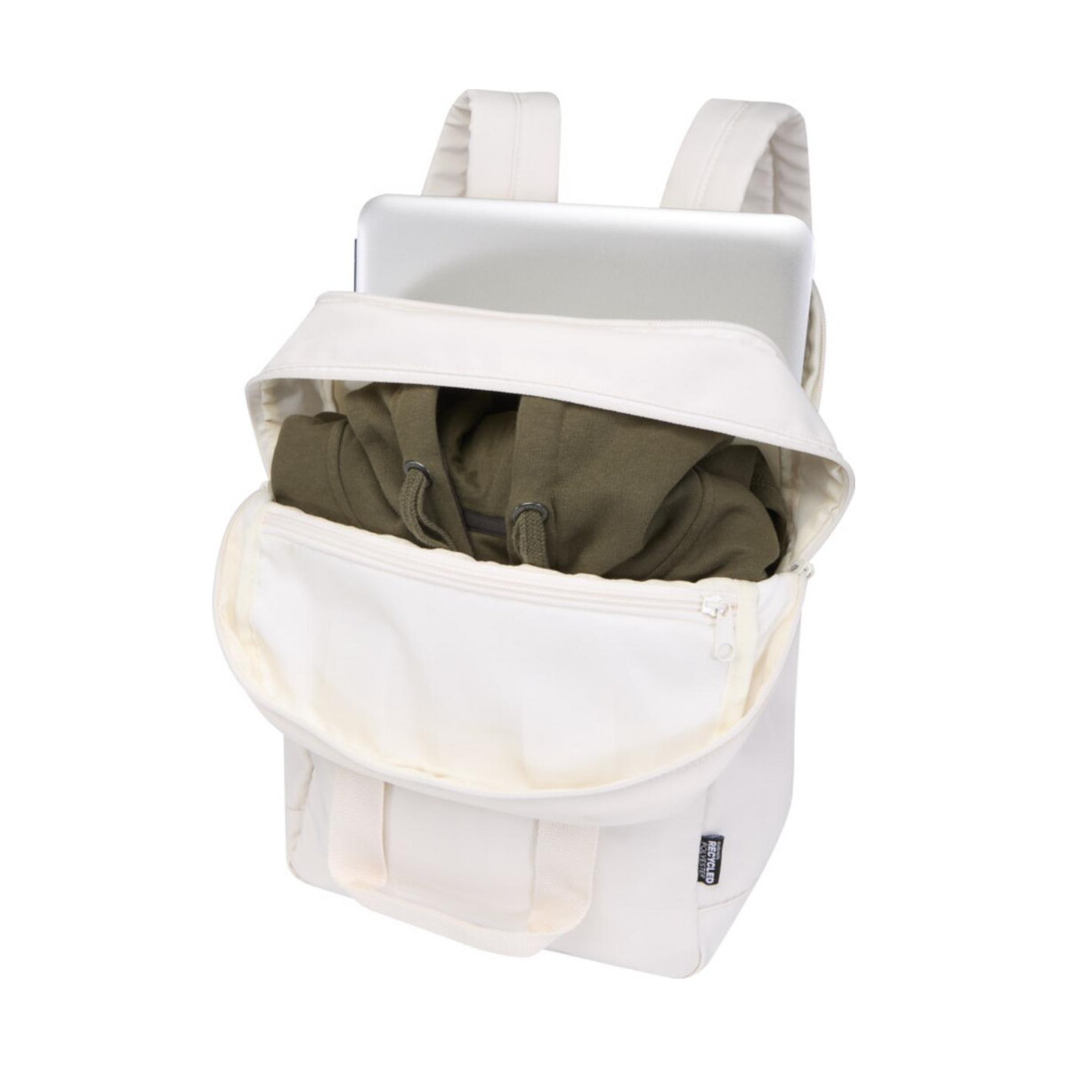 Torby na laptopa z logo – trip aware™, plecak na laptopa 14 cali wykonany z materiałów z recyklingu, 9 l 12076202_e2 Trip Aware™, plecak na laptopa 14 cali wykonany z materiałów z recyklingu, 9 l 12076202_e2