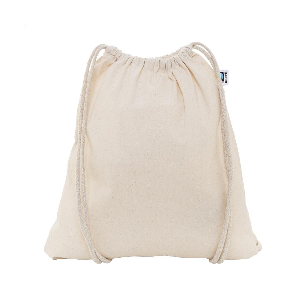 Torby na ramię z logo – ferdraw worek ze sznurkami „fairtrade” AP800019-00 Ferdraw worek ze sznurkami